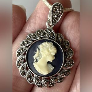 925 cameo marcasite 925 chain